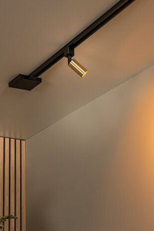 Lucide TRACK RITMO Trackspot - 1-phasiges Schienensystem / Schienenbeleuchtung - 1xGU10-MR11 - Mattgold / Messing (Verlängerung)