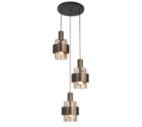 Highlight Hängeleuchte Marrone 3 Licht Ø 30 cm Bronze Highlight Hängeleuchte Marrone 3 Licht Ø 30 cm Bronze