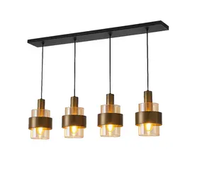 Highlight Hängeleuchte Marrone 4 Licht L 110 cm Bronze Highlight Hängeleuchte Marrone 4 Licht L 110 cm Bronze