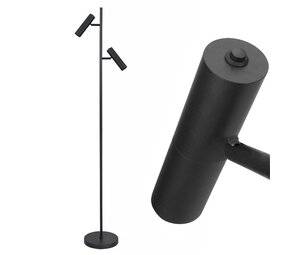 Freelight Stehleuchte Undici 2 Licht H 150 cm schwarz