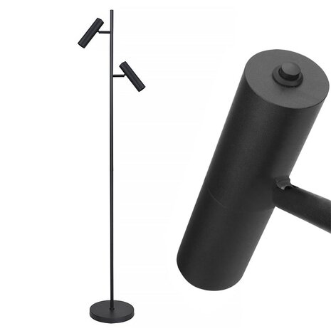 Freelight Stehleuchte Undici 2 Licht H 150 cm schwarz Freelight Stehleuchte Undici 2 Licht H 150 cm schwarz