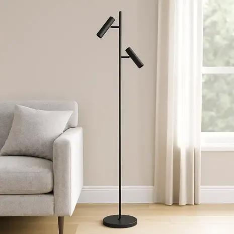 Freelight Stehleuchte Undici 2 Licht H 150 cm schwarz Freelight Stehleuchte Undici 2 Licht H 150 cm schwarz
