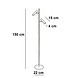 Freelight Stehleuchte Undici 2 Licht H 150 cm schwarz Freelight Stehleuchte Undici 2 Licht H 150 cm schwarz