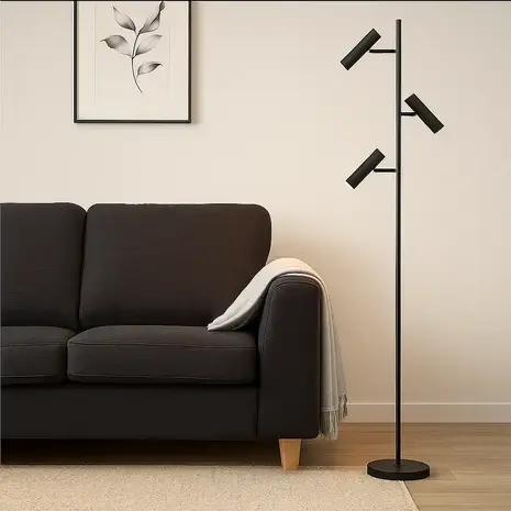 Freelight Stehleuchte Undici 3-Licht H 165 cm schwarz Freelight Stehleuchte Undici 3-Licht H 165 cm schwarz