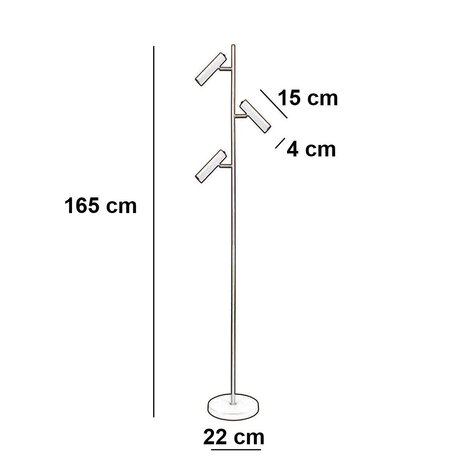 Freelight Stehleuchte Undici 3-Licht H 165 cm schwarz Freelight Stehleuchte Undici 3-Licht H 165 cm schwarz