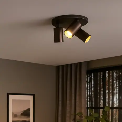 Highlight Spot Mila 3-flammig Ø 25 cm kakao