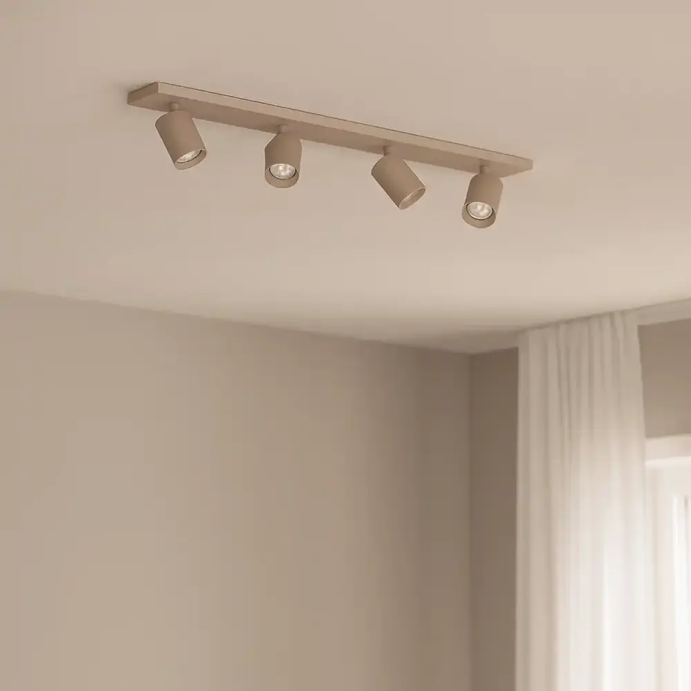 Highlight Spot Mila 4-flammig L 90 cm beige