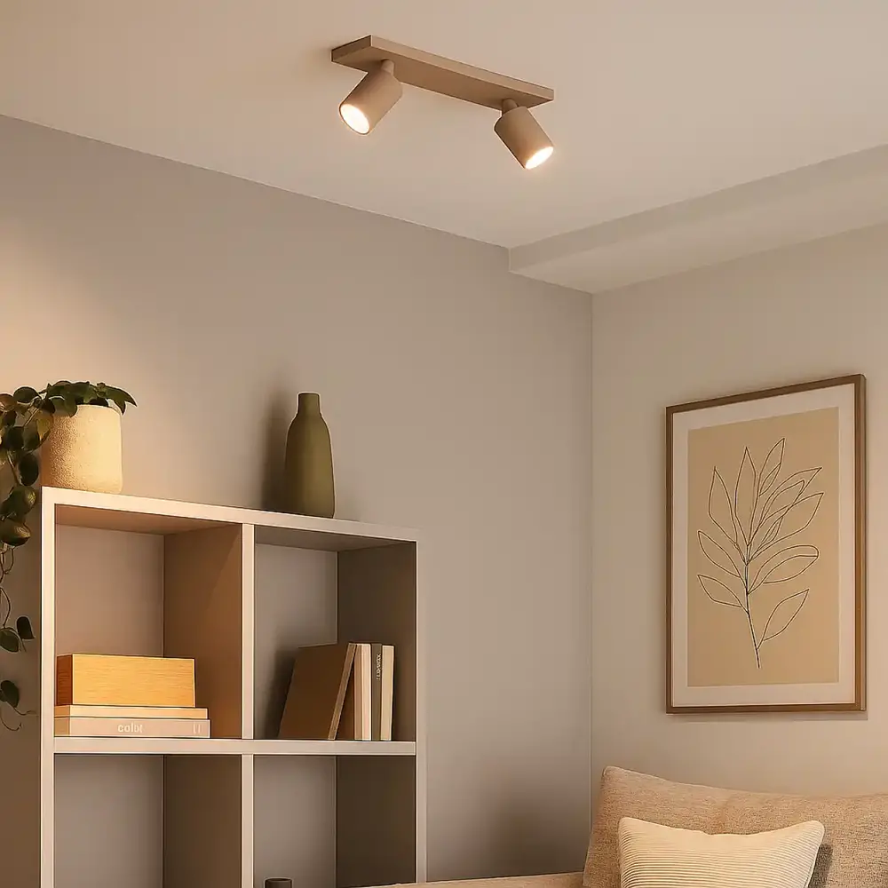 Highlight Spot Mila 2-flammig L 40 cm beige