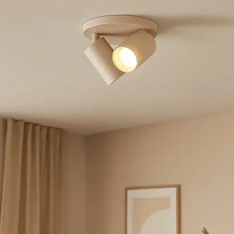 Highlight Spot Mila 2-flammig Ø 17 cm beige