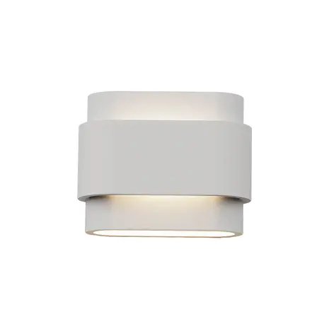 Artdelight Wandleuchte Metz L 20 cm Gips weiß Artdelight Wandleuchte Metz L 20 cm Gips weiß