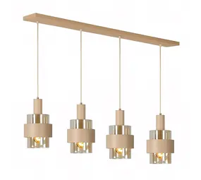 Highlight Hängelampe Marrone 4-flammig L 110 cm beige Highlight Hängelampe Marrone 4-flammig L 110 cm beige