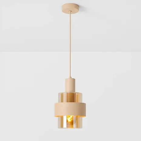 Highlight Hängelampe Marrone 1-flammig Ø 18 cm beige Highlight Hängelampe Marrone 1-flammig Ø 18 cm beige