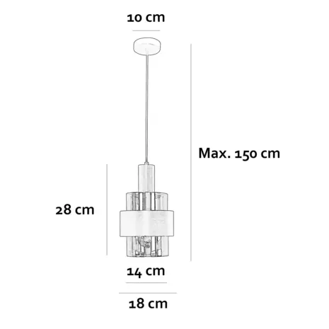 Highlight Hängelampe Marrone 1-flammig Ø 18 cm beige Highlight Hängelampe Marrone 1-flammig Ø 18 cm beige