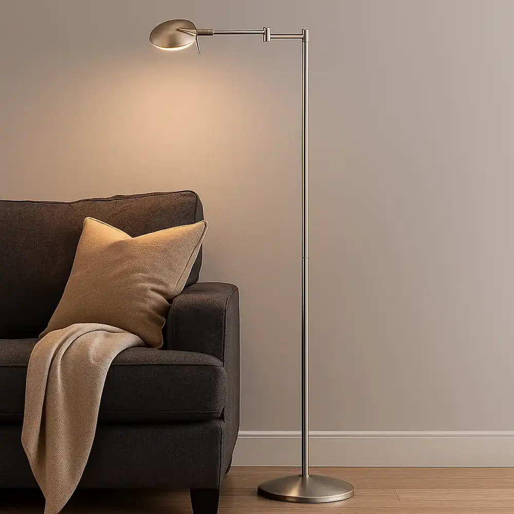 Freelight Stehleuchte Piattino H 120 cm 3-stufig dimmbar matt verchromt Freelight Stehleuchte Piattino H 120 cm 3-stufig dimmbar matt verchromt