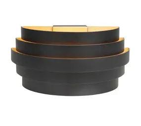 Highlight Wandleuchte Scudo B 25 cm schwarz gold Highlight Wandleuchte Scudo B 25 cm schwarz gold