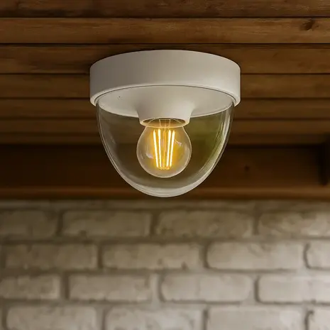 Nowodvorski Außenlampe Nook Ø 18 cm weiß