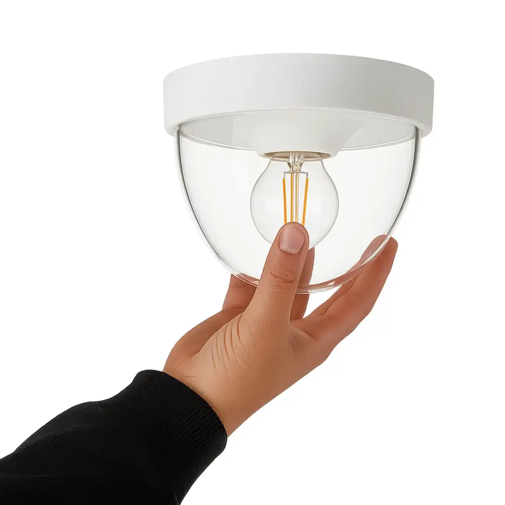 Nowodvorski Außenlampe Nook Ø 18 cm weiß