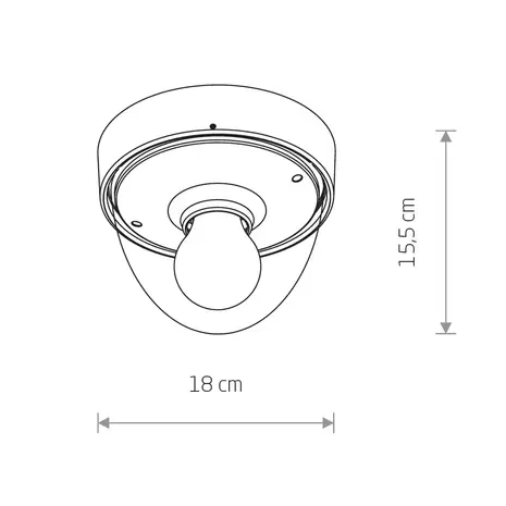 Nowodvorski Außenlampe Nook Ø 18 cm weiß