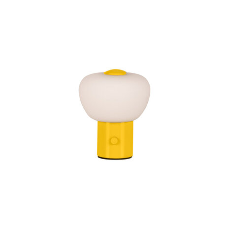 Lucide GUSTAV – Wiederaufladbare Tischlampe – Akku/Batterie – Ø 8 cm – LED dimmbar – 1x0,8 W 2700 K – Gelb | Essential