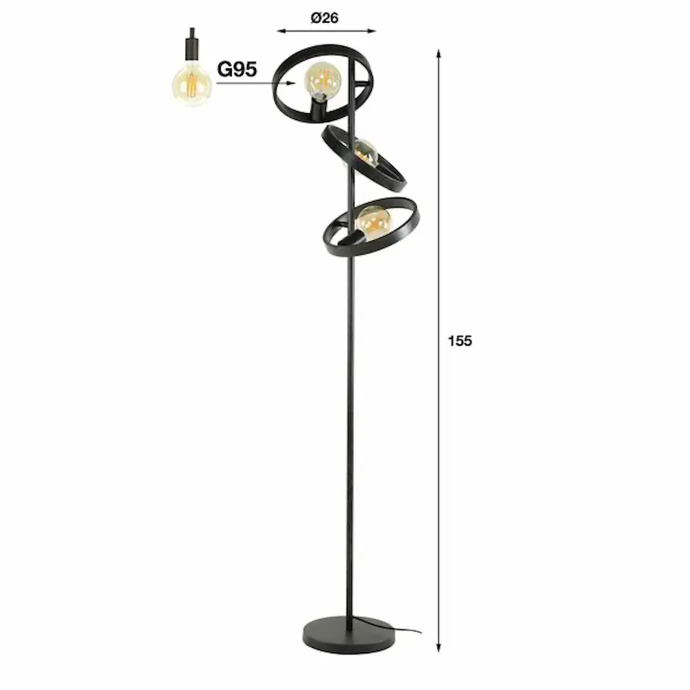 Ylumen Stehleuchte Hover H 155 cm Schwarz Ylumen Stehleuchte Hover H 155 cm Schwarz