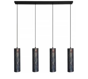 Freelight Hängeleuchte Forato 4 Licht L 120 cm braun schwarz Freelight Hängeleuchte Forato 4 Licht L 120 cm braun schwarz