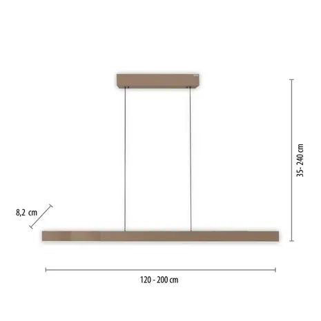 Neuhaus PURE Hängelampe e-Lift + e-Slide L 120-200 cm, champagnerfarben Neuhaus PURE Hängelampe e-Lift + e-Slide L 120-200 cm, champagnerfarben