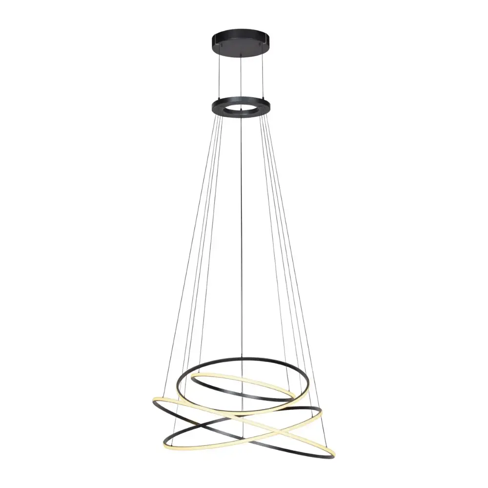 Neuhaus PURE Hanglamp E-Flying Rings Ø 110 cm vide donker grijs