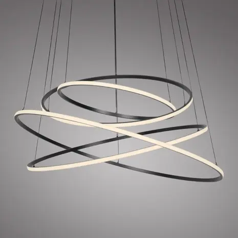 Neuhaus PURE Hanglamp E-Flying Rings Ø 110 cm vide donker grijs