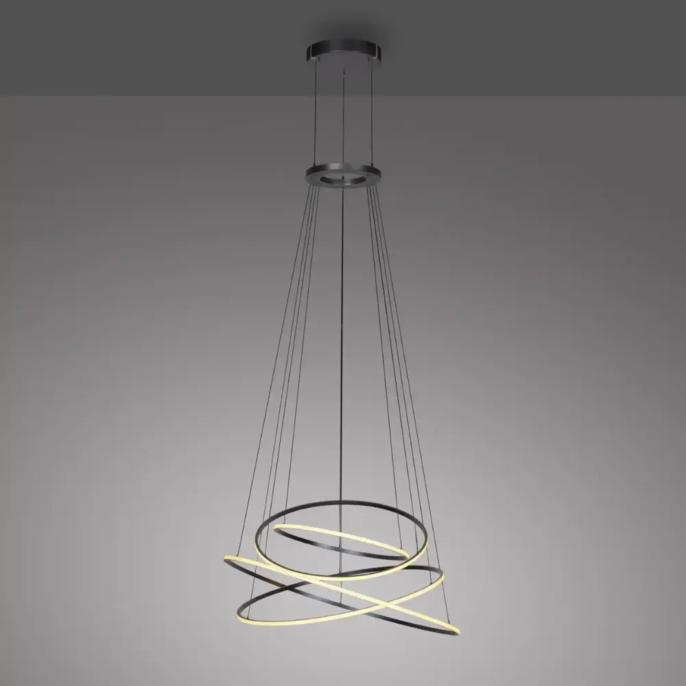 Neuhaus PURE Hängelampe E-Flying Rings Ø 110 cm, dunkelgrau