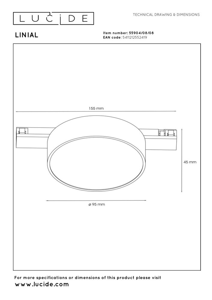 Lucide Premium LINIAL FIXXT Schienenspot – 1-phasiges Schienensystem/Schienenbeleuchtung – 1xLED – Mattschwarz Chrom Lucide Premium LINIAL FIXXT Schienenspot – 1-phasiges Schienensystem/Schienenbeleuchtung – 1xLED – Mattschwarz Chrom