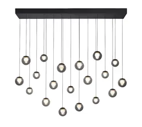 Neuhaus PURE Hanglamp Popup 19 lichts L 150 cm comfortlift donker grijs Neuhaus PURE Hanglamp Popup 19 lichts L 150 cm comfortlift donker grijs