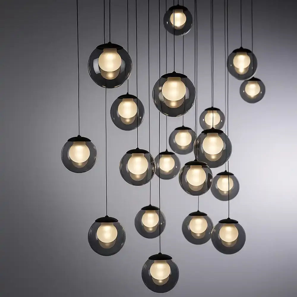 Neuhaus PURE Hanglamp Popup 19 lichts L 150 cm comfortlift donker grijs Neuhaus PURE Hanglamp Popup 19 lichts L 150 cm comfortlift donker grijs