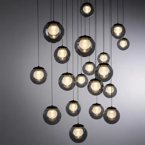 Neuhaus PURE Hanglamp Popup 19 lichts L 150 cm comfortlift donker grijs Neuhaus PURE Hanglamp Popup 19 lichts L 150 cm comfortlift donker grijs