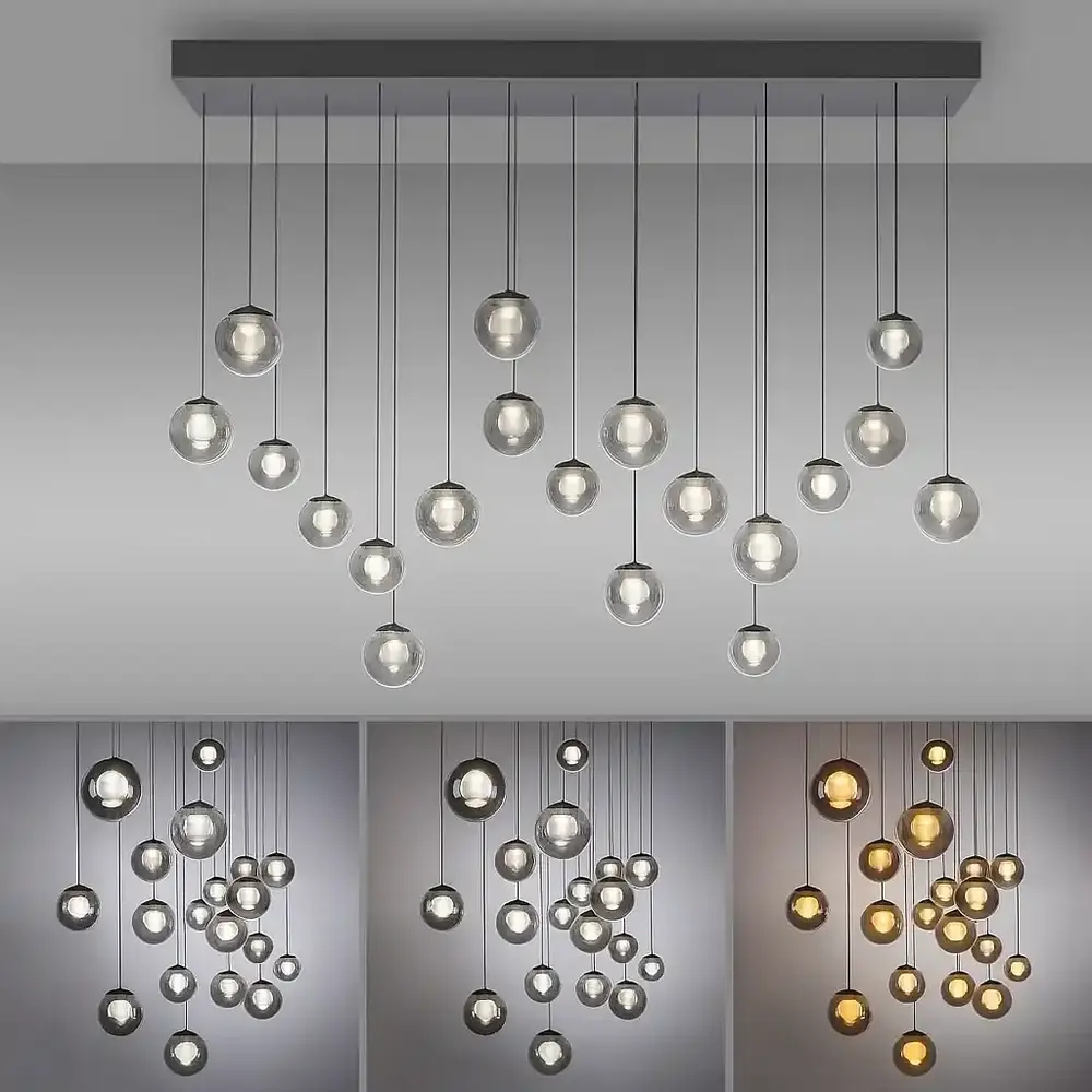 Neuhaus PURE Hanglamp Popup 19 lichts L 150 cm comfortlift donker grijs Neuhaus PURE Hanglamp Popup 19 lichts L 150 cm comfortlift donker grijs