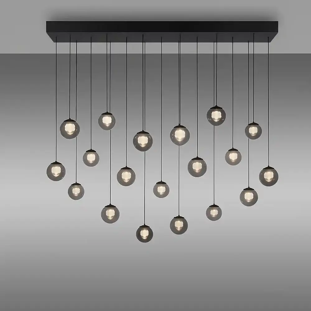 Neuhaus PURE Hanglamp Popup 19 lichts L 150 cm comfortlift donker grijs Neuhaus PURE Hanglamp Popup 19 lichts L 150 cm comfortlift donker grijs