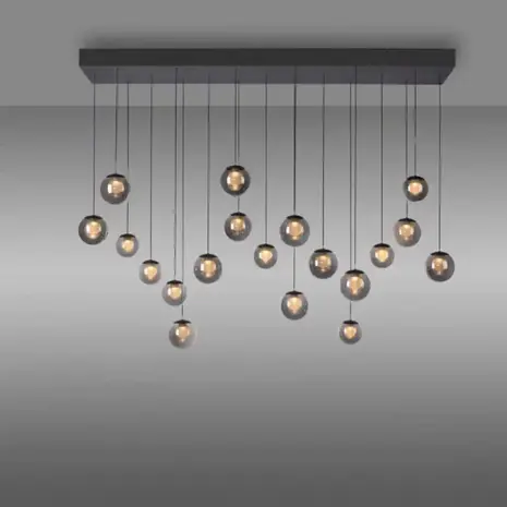 Neuhaus PURE Hanglamp Popup 19 lichts L 150 cm comfortlift donker grijs Neuhaus PURE Hanglamp Popup 19 lichts L 150 cm comfortlift donker grijs