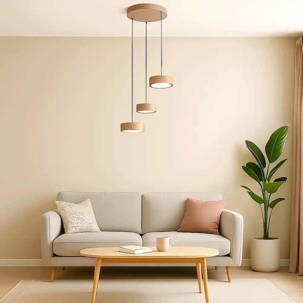 Freelight Hängeleuchte Alieno 3 Licht Ø 33 cm comfort lift beige Freelight Hängeleuchte Alieno 3 Licht Ø 33 cm comfort lift beige