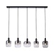 Freelight Hängeleuchte Vario 5 Licht L120 cm Rauchglas schwarz Freelight Hängeleuchte Vario 5 Licht L120 cm Rauchglas schwarz