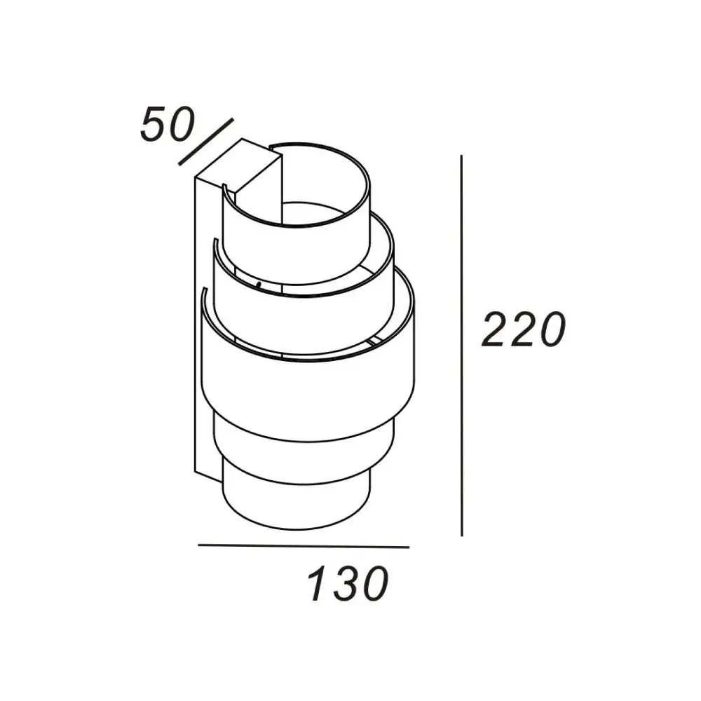Artdelight Wandleuchte Rolls H 22 cm Weißgold
