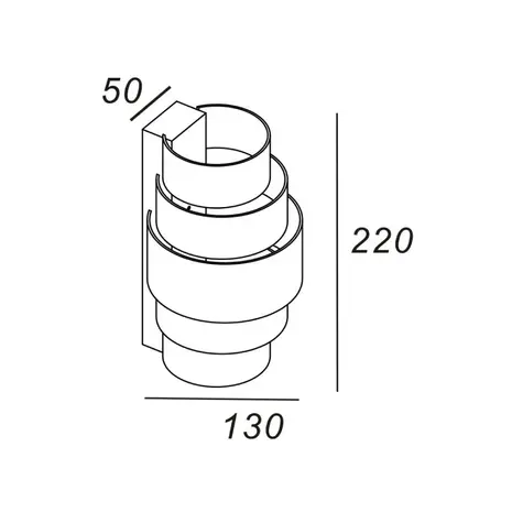 Artdelight Wandleuchte Rolls H 22 cm Weißgold