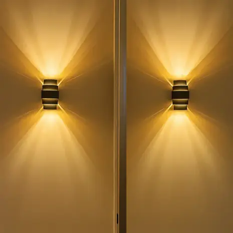 Artdelight Wandleuchte Rolls H 22 cm champagnerfarben