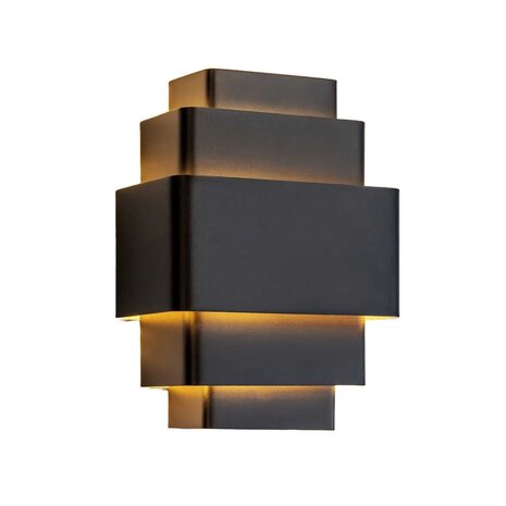 Artdelight Wandleuchte Layers B 20 cm schwarz gold Artdelight Wandleuchte Layers B 20 cm schwarz gold