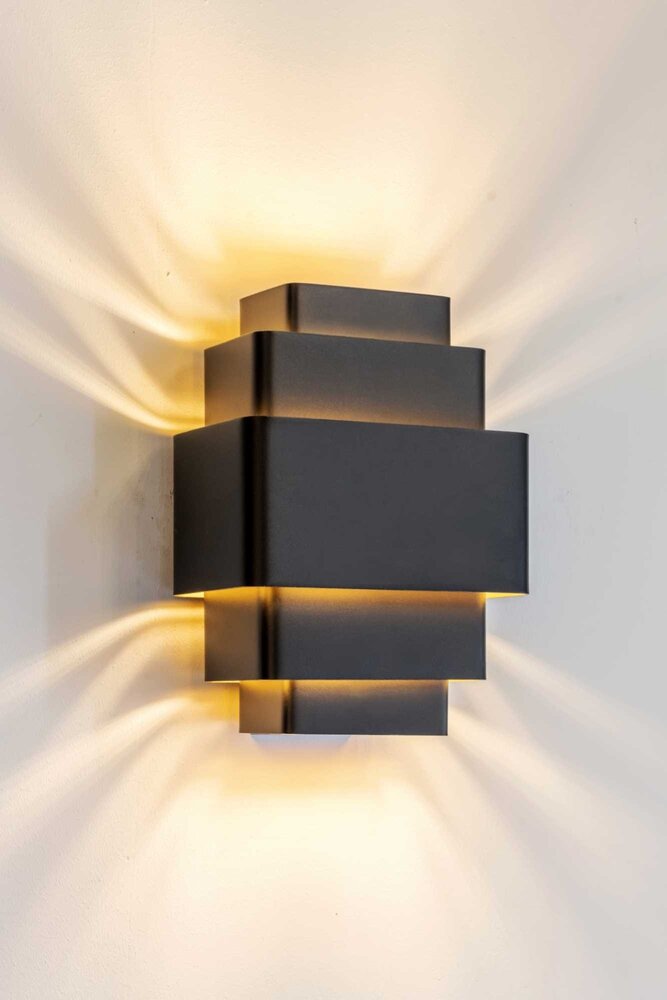 Artdelight Wandleuchte Layers B 20 cm schwarz gold Artdelight Wandleuchte Layers B 20 cm schwarz gold