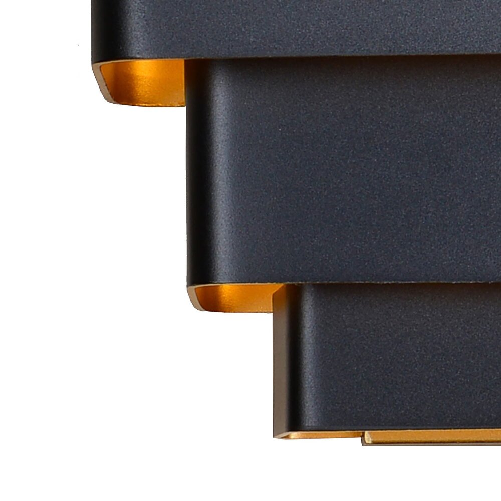 Artdelight Wandleuchte Layers B 20 cm schwarz gold Artdelight Wandleuchte Layers B 20 cm schwarz gold