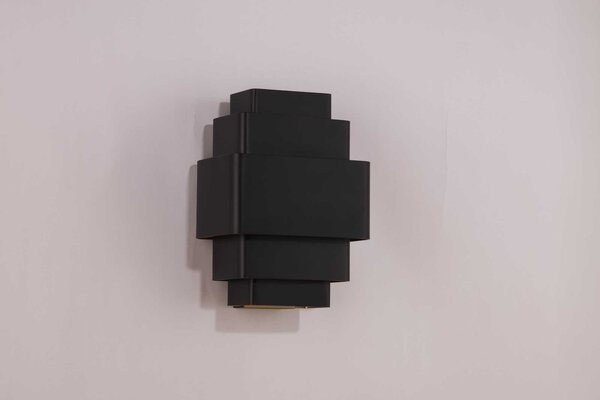 Artdelight Wandleuchte Layers B 20 cm schwarz gold Artdelight Wandleuchte Layers B 20 cm schwarz gold