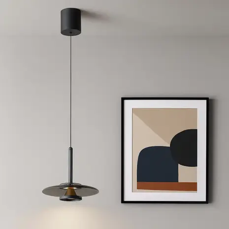 Artdelight Hängeleuchte Madison 1 Licht Ø 22 cm comfort lift schwarz Artdelight Hängeleuchte Madison 1 Licht Ø 22 cm comfort lift schwarz