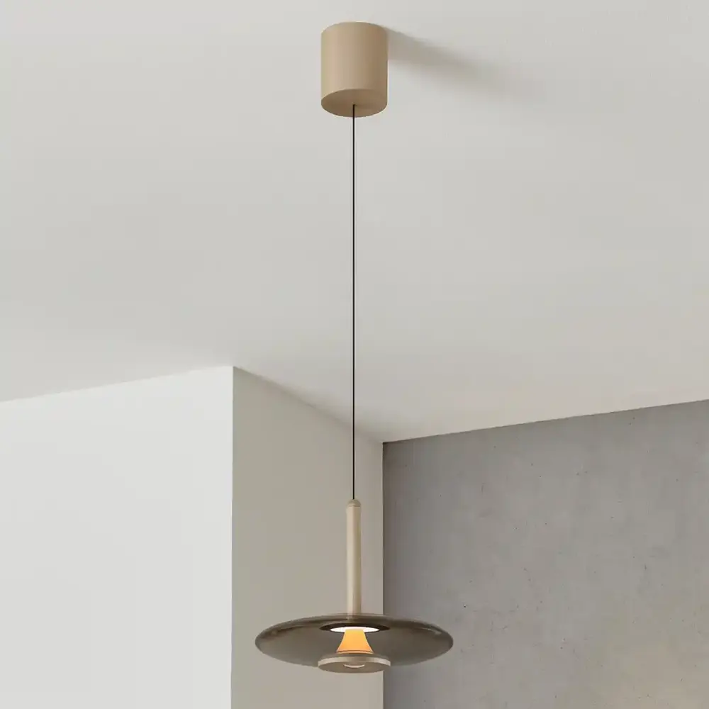 Artdelight Hängeleuchte Madison 1 Licht Ø 22 cm comfort lift champagner