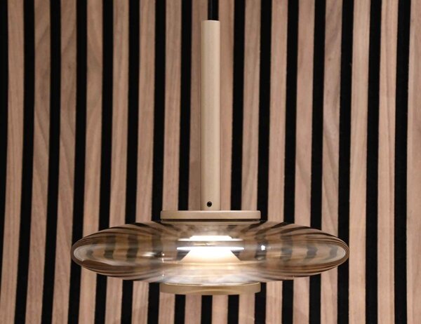 Artdelight Hängeleuchte Madison 1 Licht Ø 22 cm comfort lift champagner