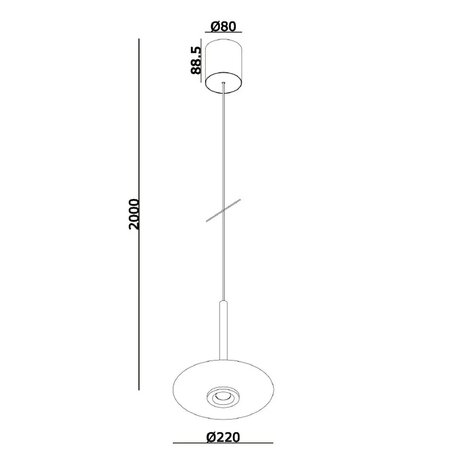 Artdelight Hängeleuchte Madison 1 Licht Ø 22 cm comfort lift champagner