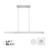 Neuhaus PURE Hängelampe e-Lift + e-Slide L 120-200 cm matt verchromt